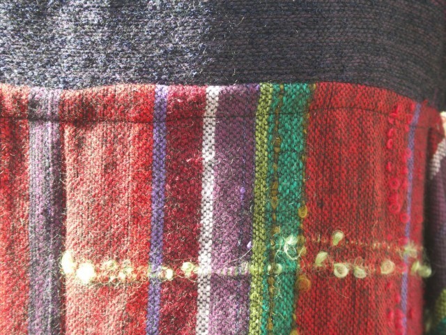 さをり織り 手織りのロングチュニックベスト :: 糸と糸 ::