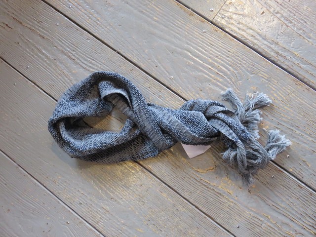 手織り　コットンマフラー　A0525b